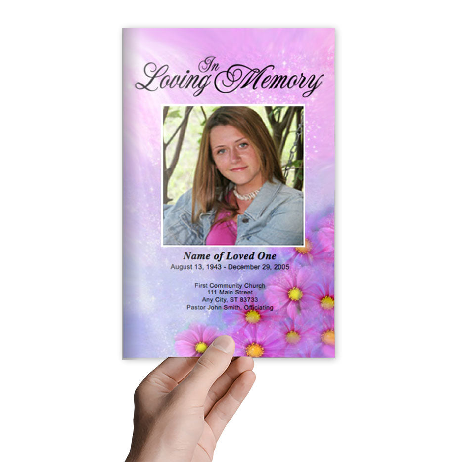 Sparkle Funeral Program Template.