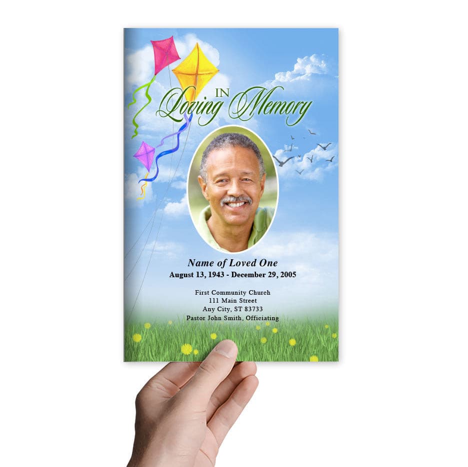 Summer Funeral Program Template.