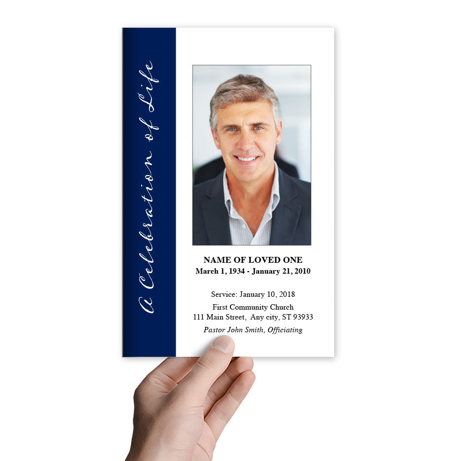 Vertical Funeral Program Template.