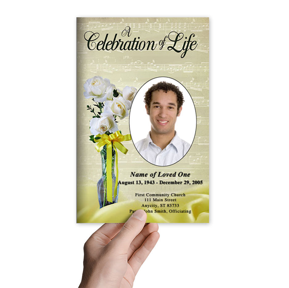 Vivace Funeral Program Template.