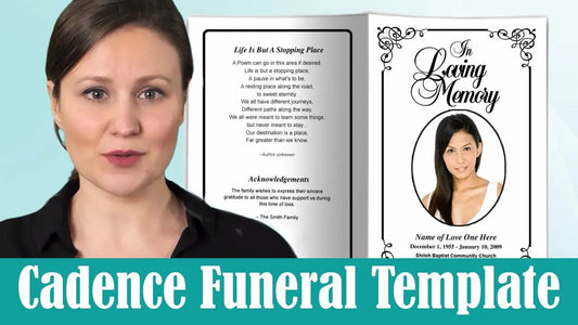 Funeral Program Template - "Cadence" Design - Funeral Program-Site Funeral Programs & Templates
