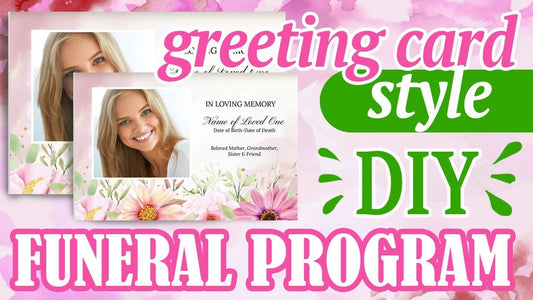 Greeting Card Style Funeral Program - Funeral Program-Site Funeral Programs & Templates