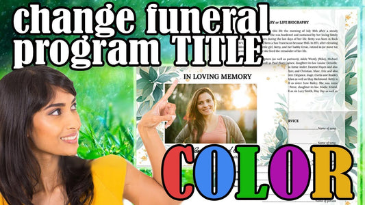How To Change The Funeral Program Title - Funeral Program-Site Funeral Programs & Templates