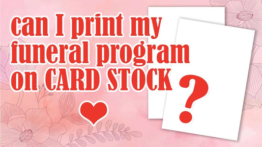 print funeral program on card stock