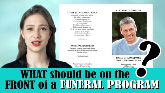 what should be on the front of a funeral program