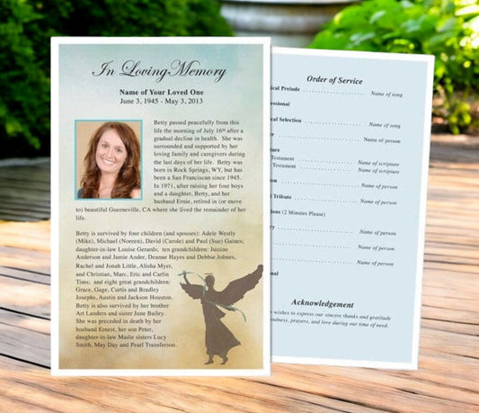 Celestial Funeral Flyer Template