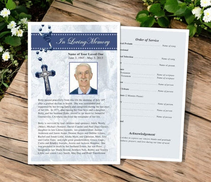 Crucifix Funeral Flyer Template
