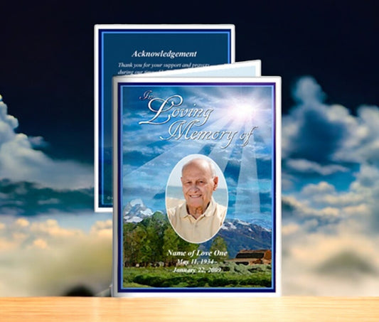 Outdoor Small Memorial Card Template