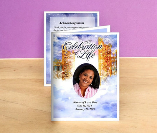 Pathway Small Memorial Card Template