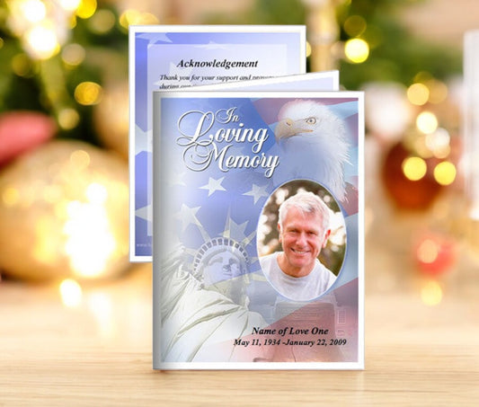 Patriot Small Memorial Card Template