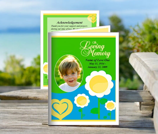 Playful Small Memorial Card Template