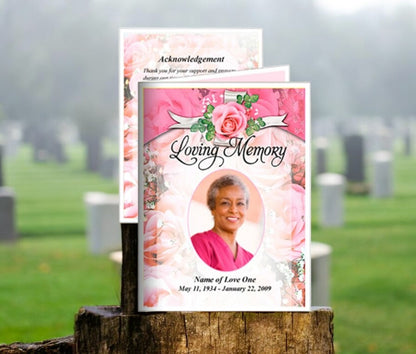 Precious Small Memorial Card Template