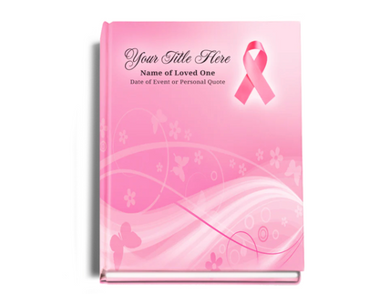 breast cancer funeral guest book