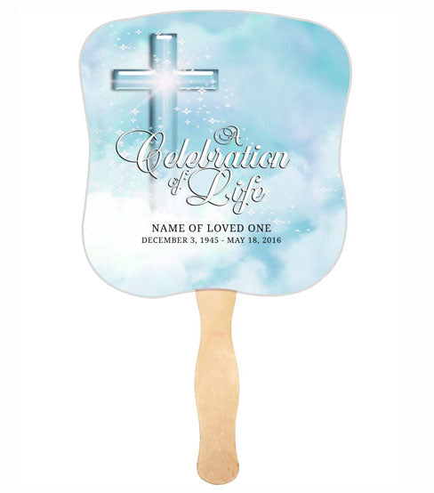 Adoration Memorial Fan With Wooden Handle (Pack of 10)