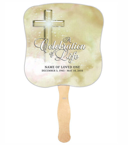 Adoration Memorial Fan With Wooden Handle (Pack of 10)