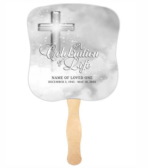 Adoration Memorial Fan With Wooden Handle (Pack of 10)
