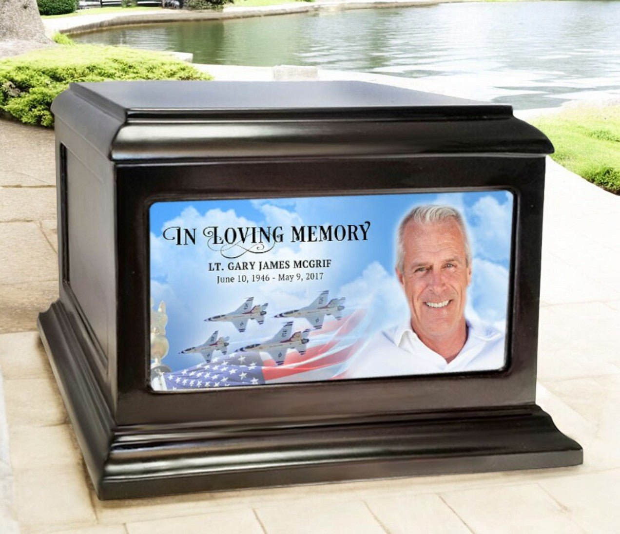 Air Force Wood Cremation Urn - The Funeral Program Site