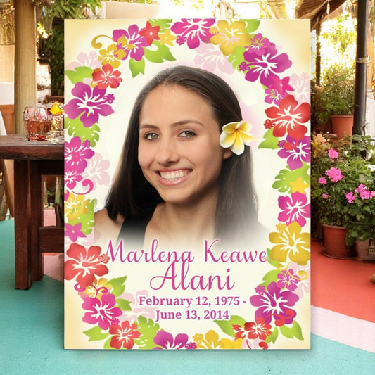 Aloha Funeral Memorial Poster Portrait