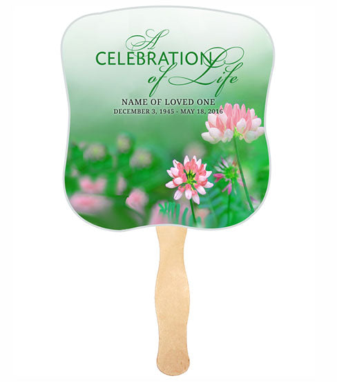 Ambrosia Memorial Fan With Wooden Handle (Pack of 10)