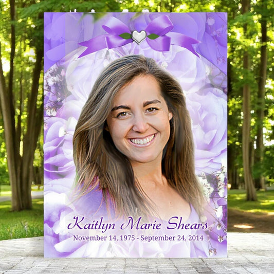 Amethyst Funeral Memorial Poster Portrait
