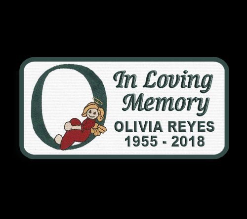 Angel Alphabet Embroidered In Loving Memory Of Patch - Funeral Program - Site Funeral Programs & Templates