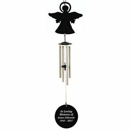 Angel Silhouette In Loving Memory Memorial Wind Chime - Funeral Program - Site Funeral Programs & Templates