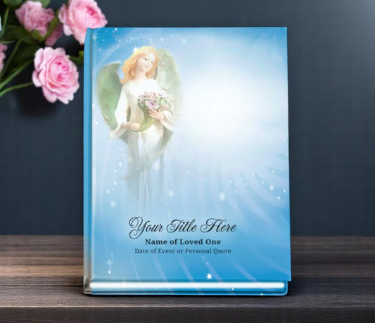 Angelic Funeral Guest Book