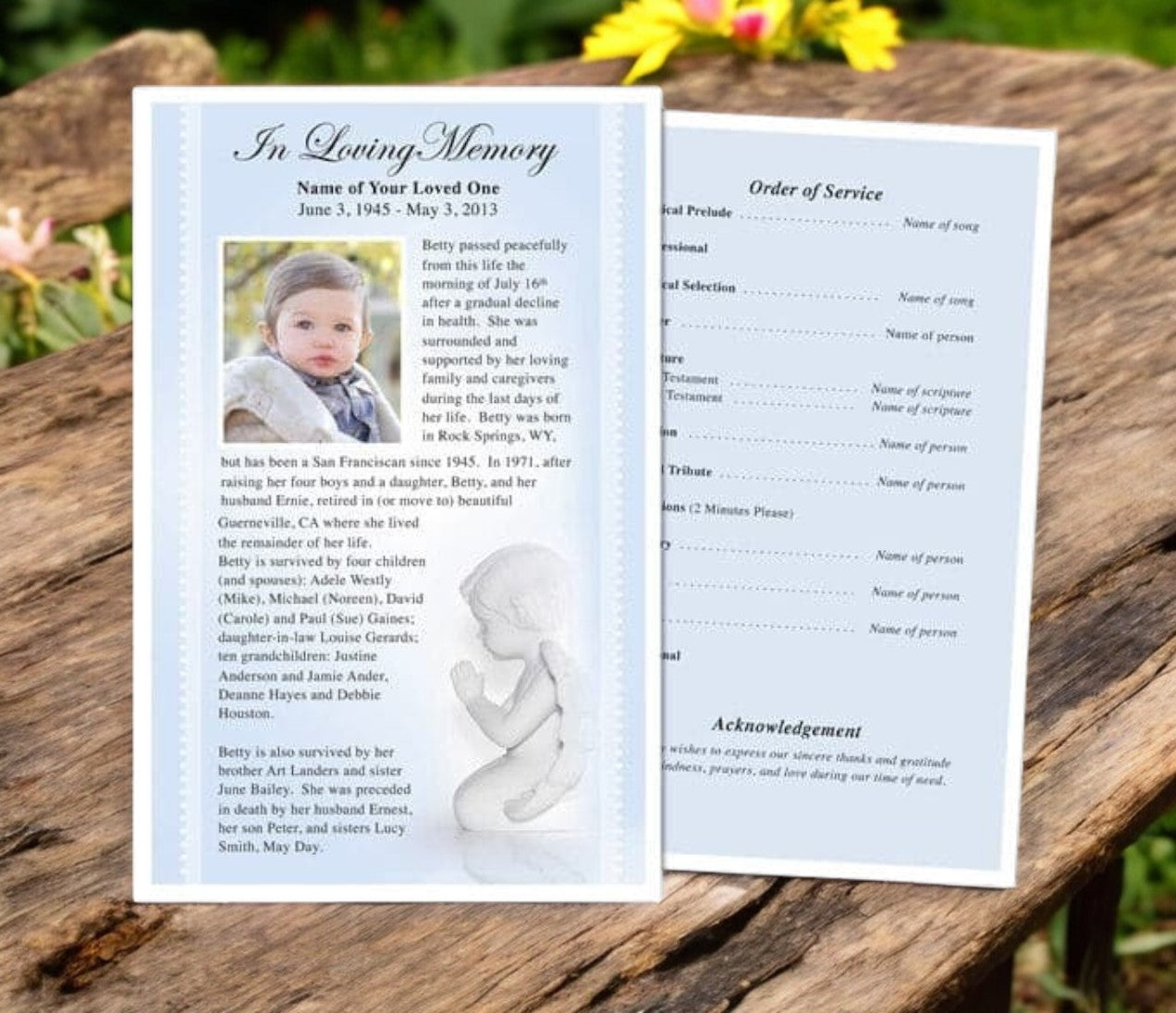 Angelo Funeral Flyer Template
