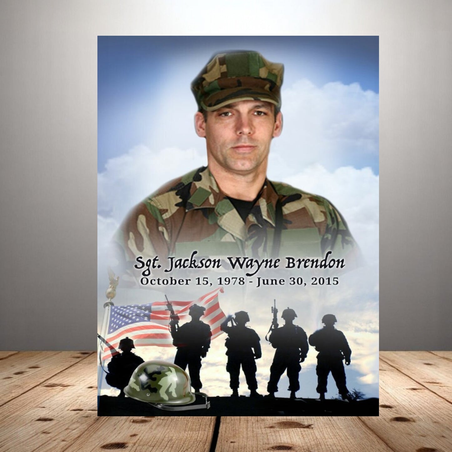 Army Funeral Memorial Poster Portrait