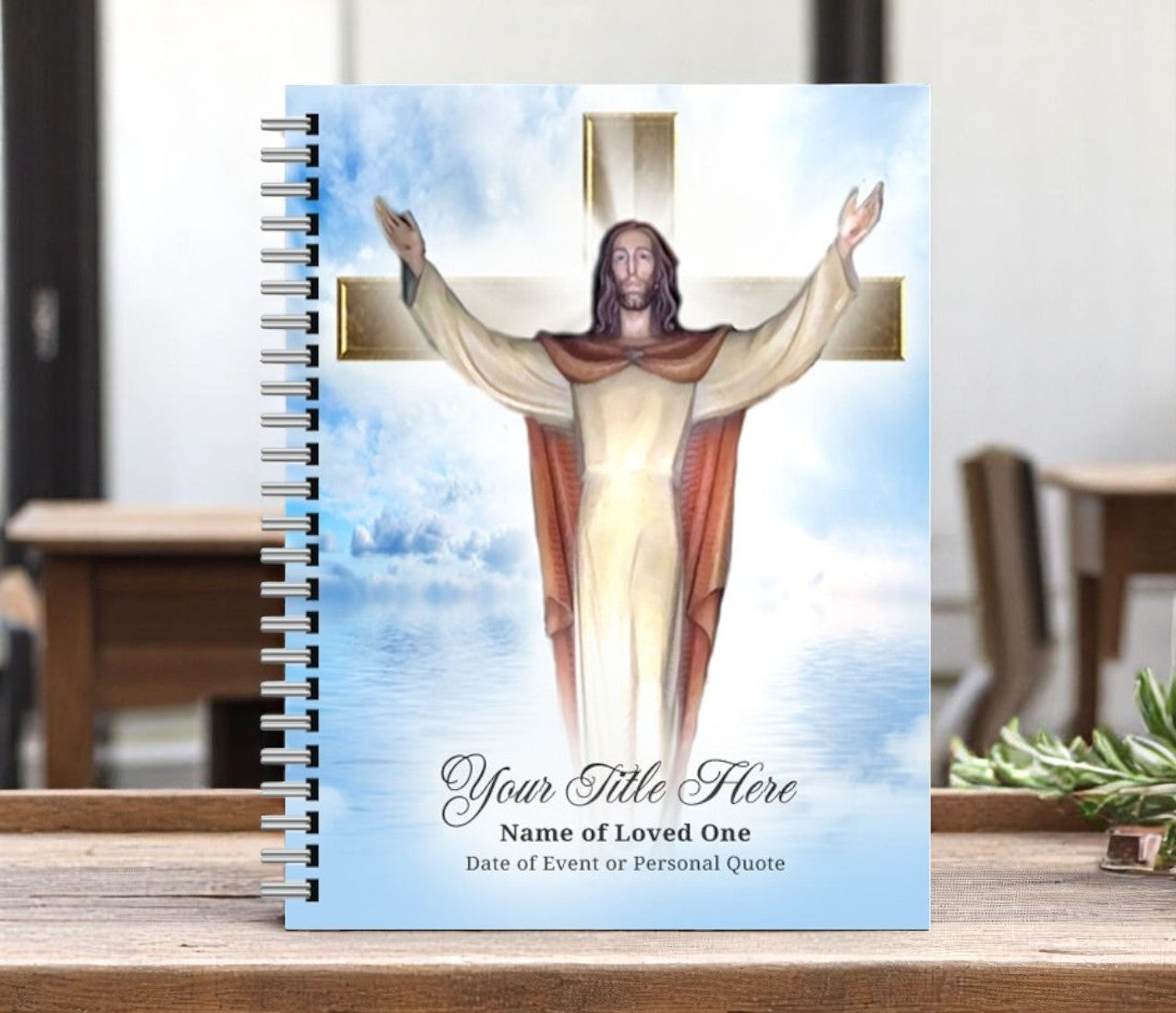 Assurance Wire Bind Funeral Guest Book