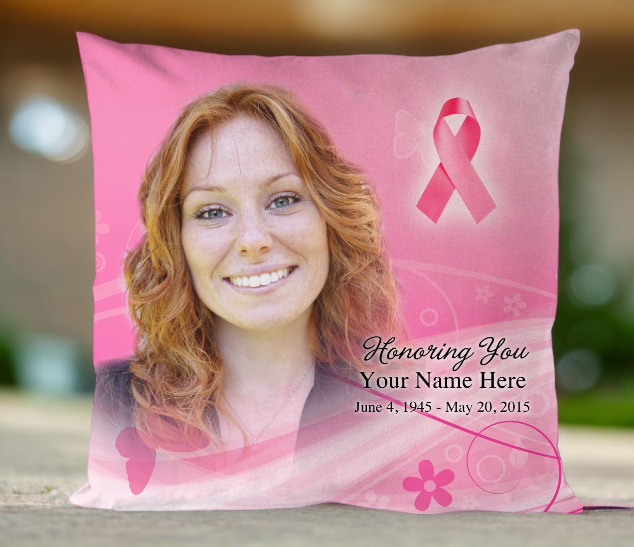 Awareness In Loving Memory Memorial Pillow - The Funeral Program Site