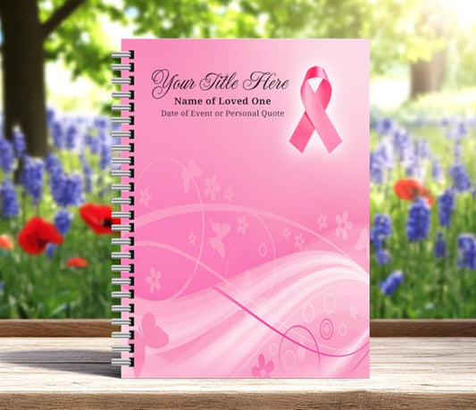 Awareness Wire Bind Funeral Guest Book