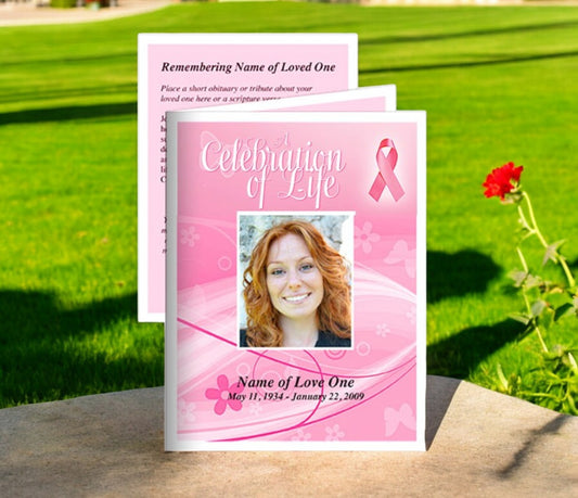 Awareness Small Memorial Card Template