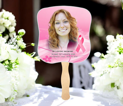 Awareness Memorial Fan With Wooden Handle (Pack of 10)