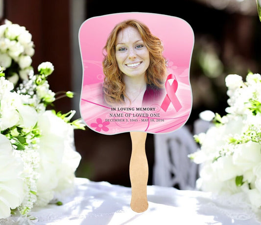 Awareness Memorial Fan With Wooden Handle (Pack of 10)