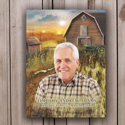 Barn Funeral Memorial Poster Portrait