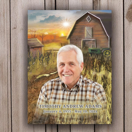 Barn Funeral Memorial Poster Portrait