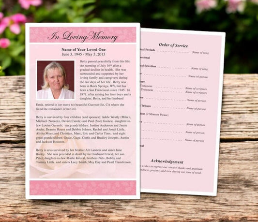 Bella Funeral Flyer Template
