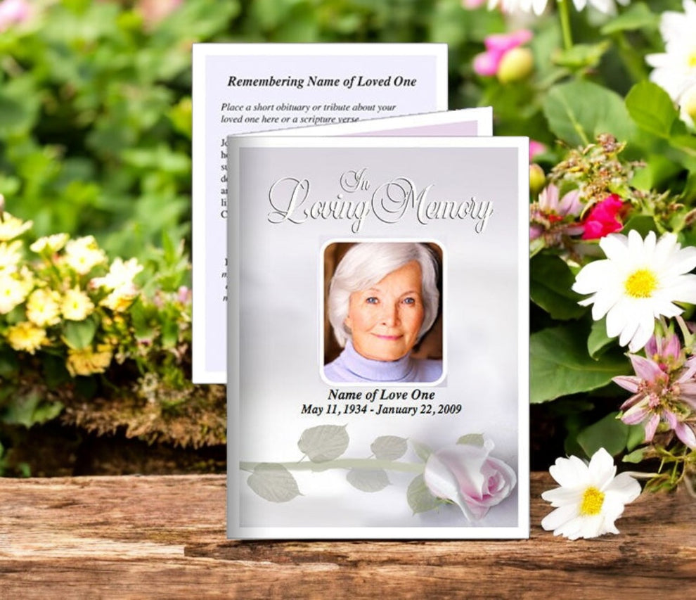 Beloved Small Memorial Card Template Funeral ProgramSite Funeral