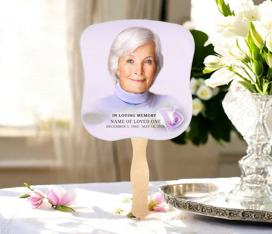 Beloved Memorial Fan With Wooden Handle (Pack of 10)