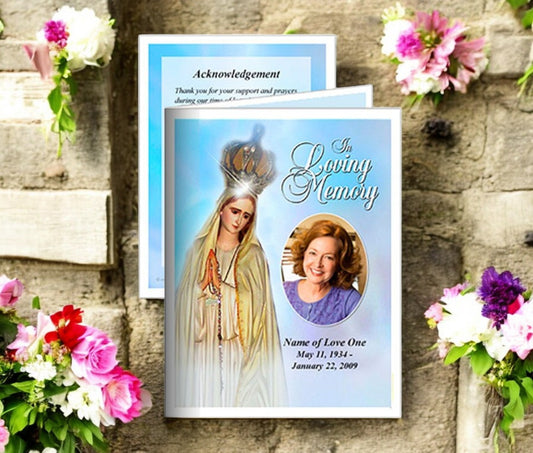 Blessed Small Memorial Card Template