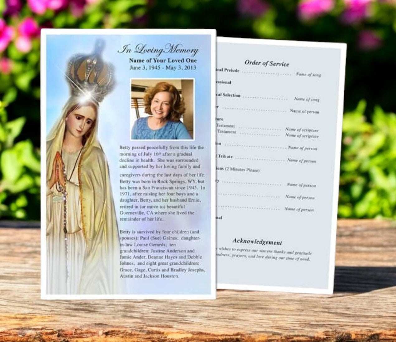 Blessed Funeral Flyer Template