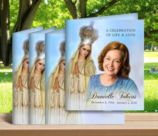 Blessed Small Folded Memorial Card Design & Print (Pack of 50)
