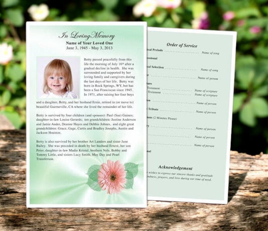 Blossom Funeral Flyer Template