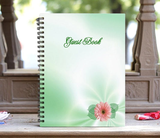 Blossom Wire Bind Funeral Guest Book