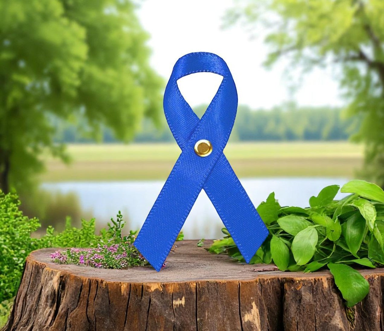 Blue Cancer Ribbon, Awareness Ribbons - Pack of 10