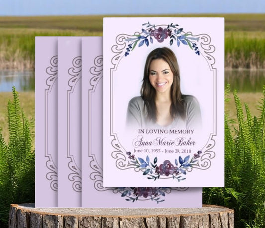 Framed Memory Memorial Card Design & Print (Pack of 50)