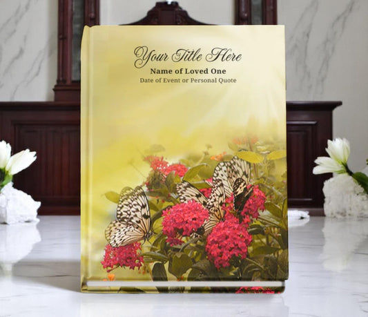 Bouquet Funeral Guest Book