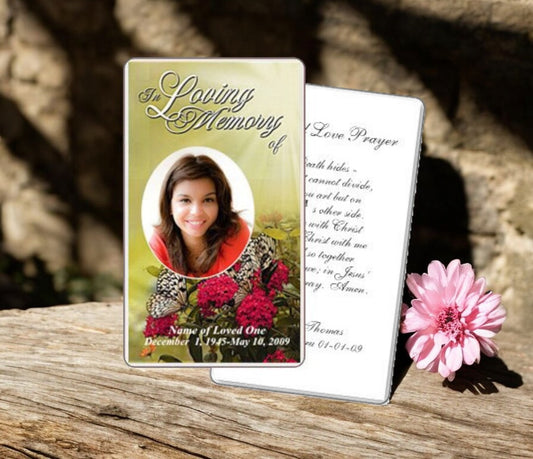 Bouquet Prayer Card Template
