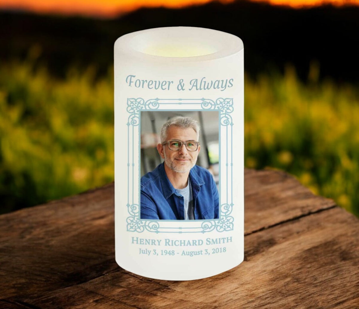 Funeral Led Dandy Personalized Flameless LED Memorial Candle – Funeral Program-Site ...